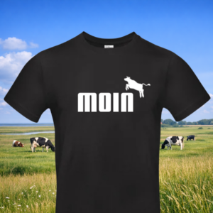 T-Shirt "MOIN mit Kuh" für Männer, Frauen und Kids
