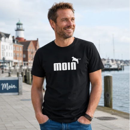 T-Shirt "MOIN mit Kuh" für Männer, Frauen und Kids