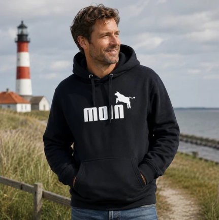 Der Hoodie "MOIN mit Kuh" UNISEX