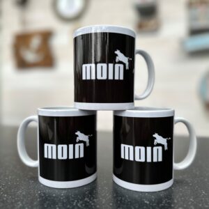 Kaffeebecher "MOIN mit Kuh" - 340ml pures Trinkvergnügen!