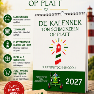 NEU! Der Kalender 2027 - "De Kalenner ton Schmunzeln op platt"